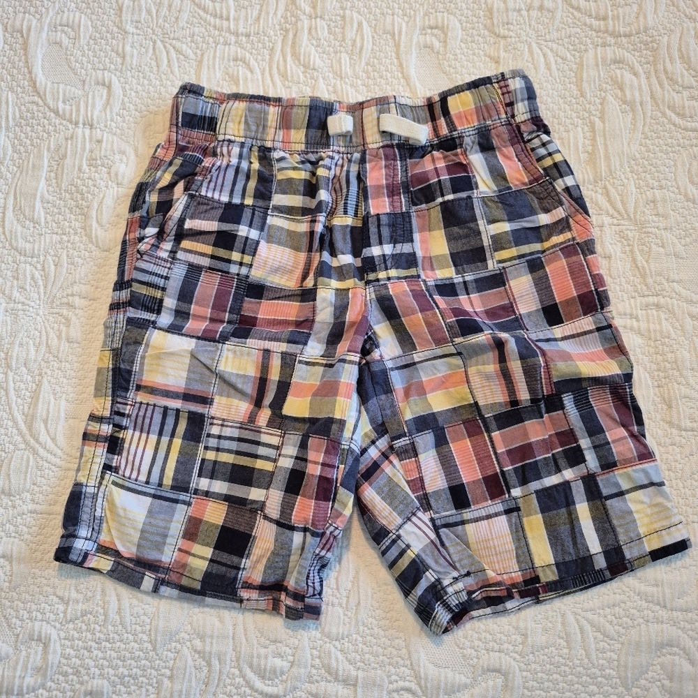 Gymboree boys size 10 plaid pull on shorts, 2018, VGUC